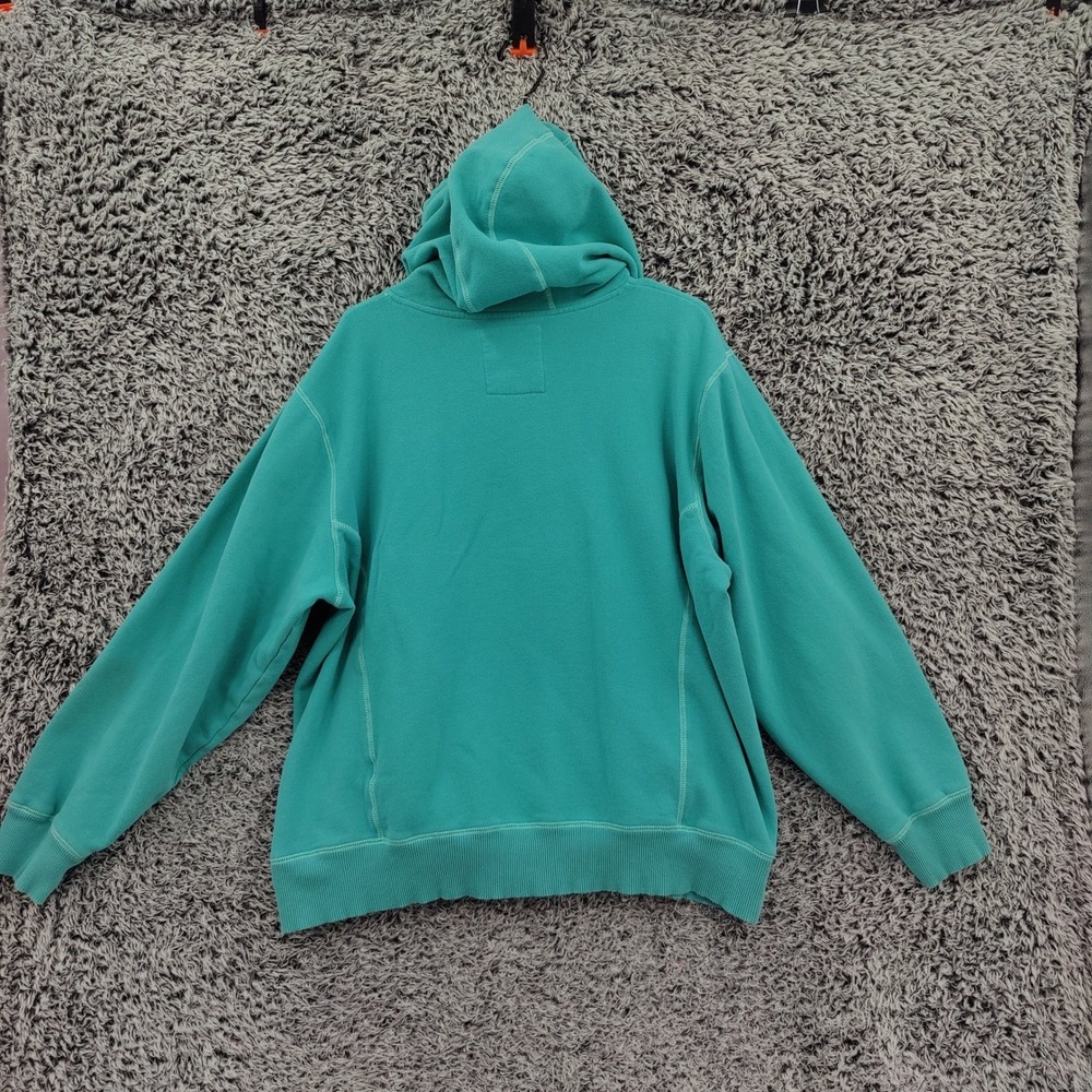 Life is Good Women Gorpcore Granola Zip Hoodie XXL Teal Relaxed Fit Fleece Logo - Picture 5 of 16